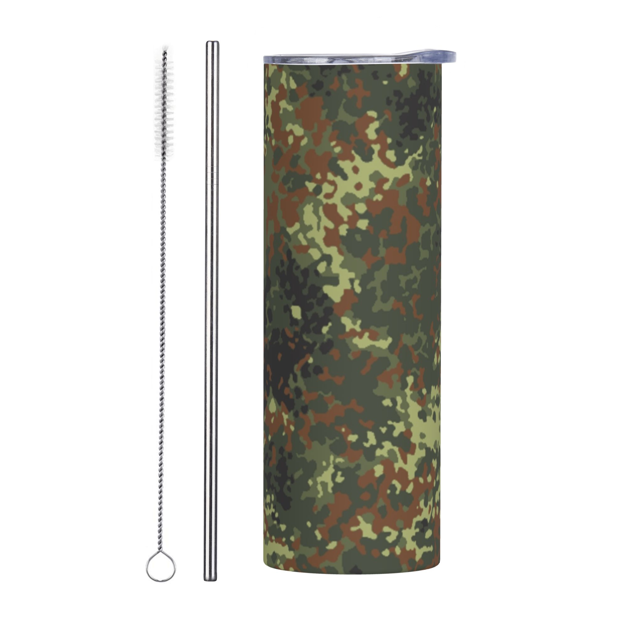 Flecktarn Camo Tumbler Vacuum  - Stainless Steel Straw recension och pris