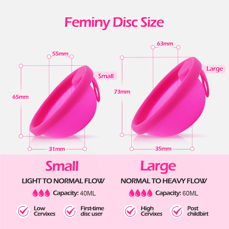 10Pcs Feminy Period Disc 100%  - Menstrual Cup Silicone recension och pris