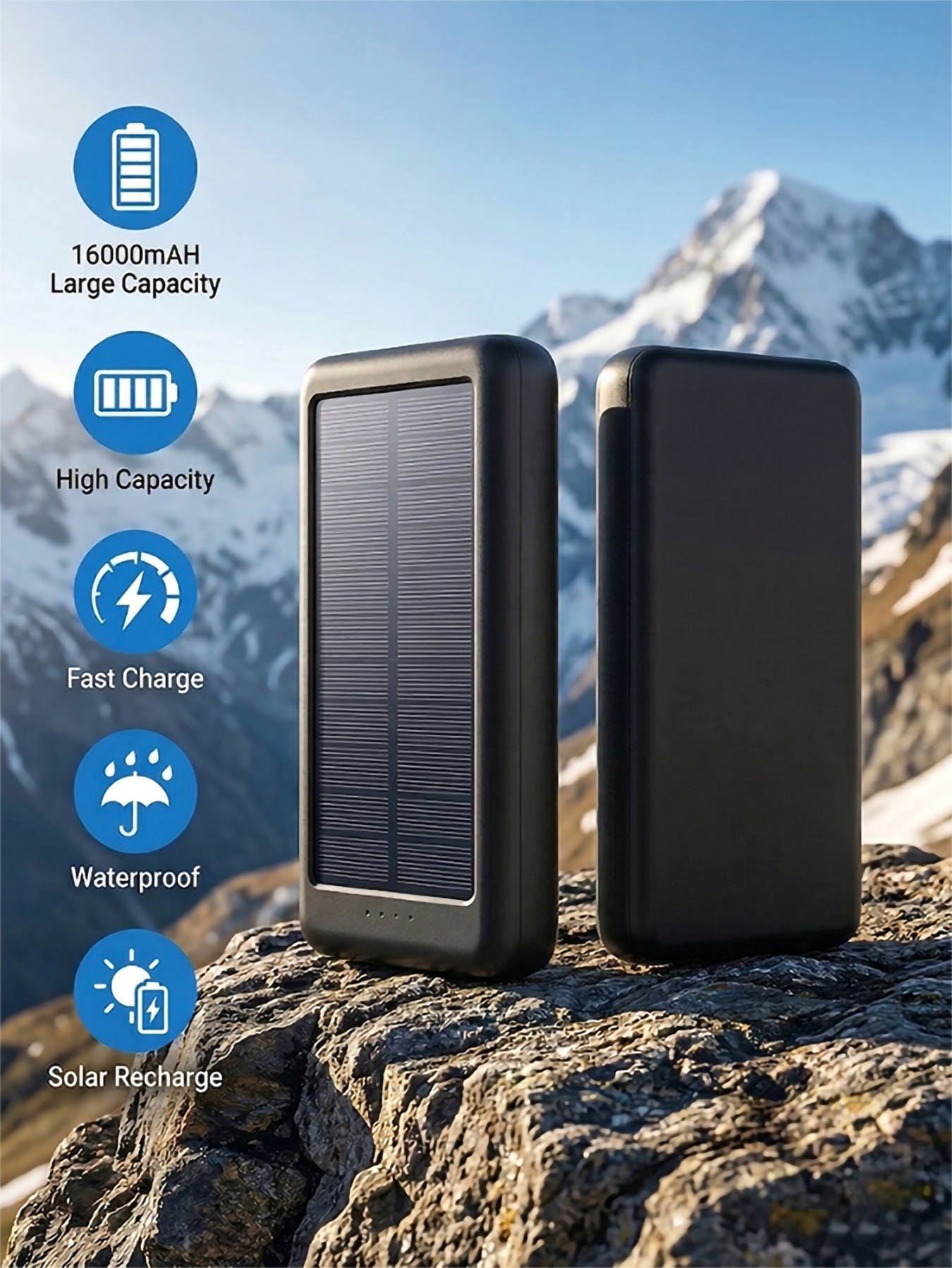 Solar Charger Power Bank 16000 - Solar Charger Panel Foldable recension och pris