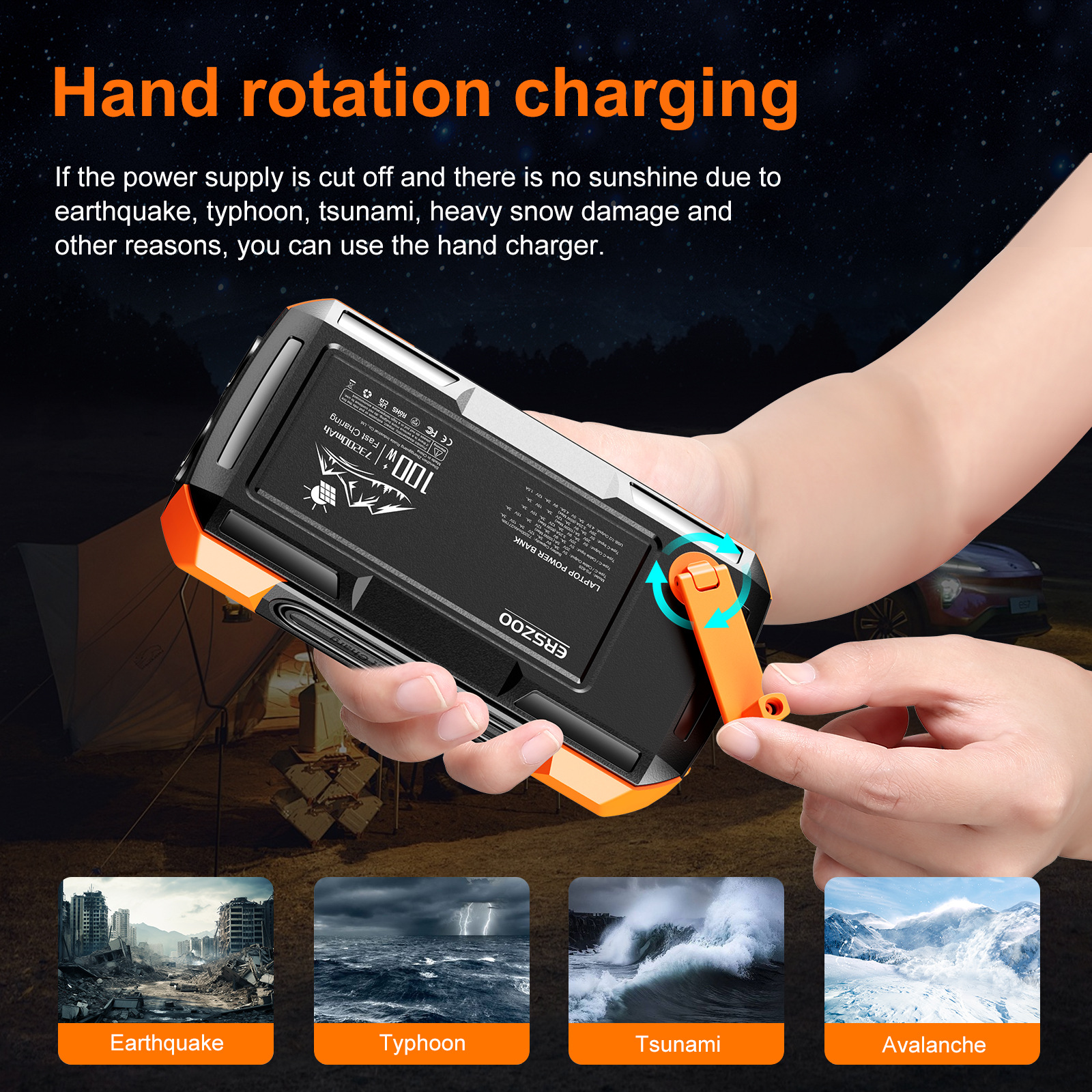 Solar Power Bank 73200mAh Hand - Solar Charger Panel Foldable recension och pris