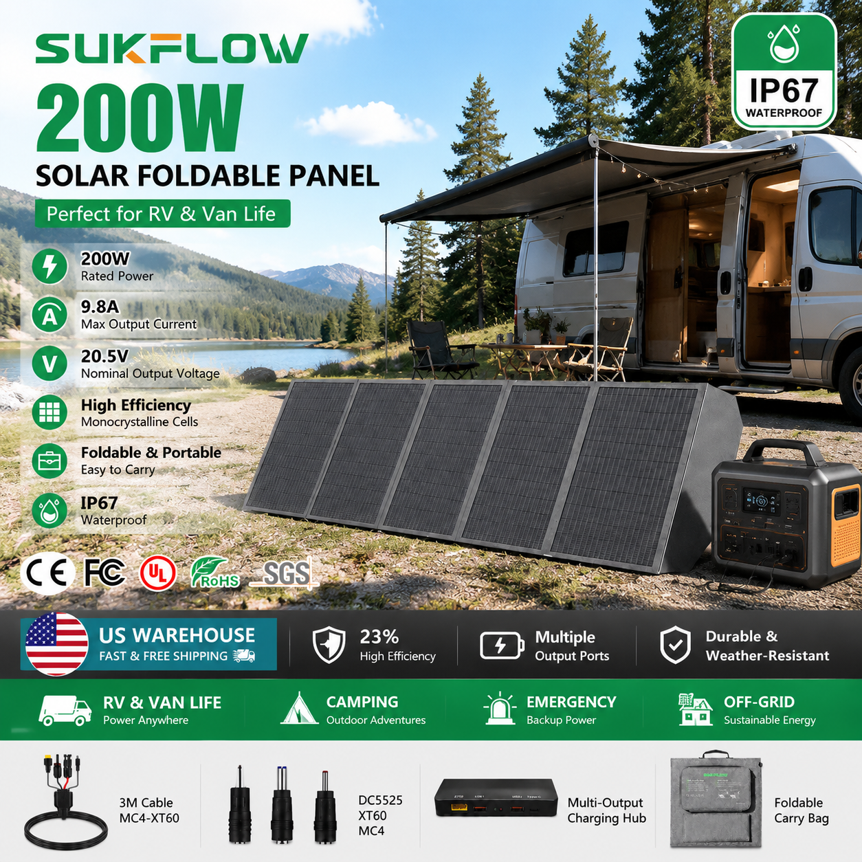 200W Portable Foldable Solar P - Solar Charger Panel Foldable recension och pris