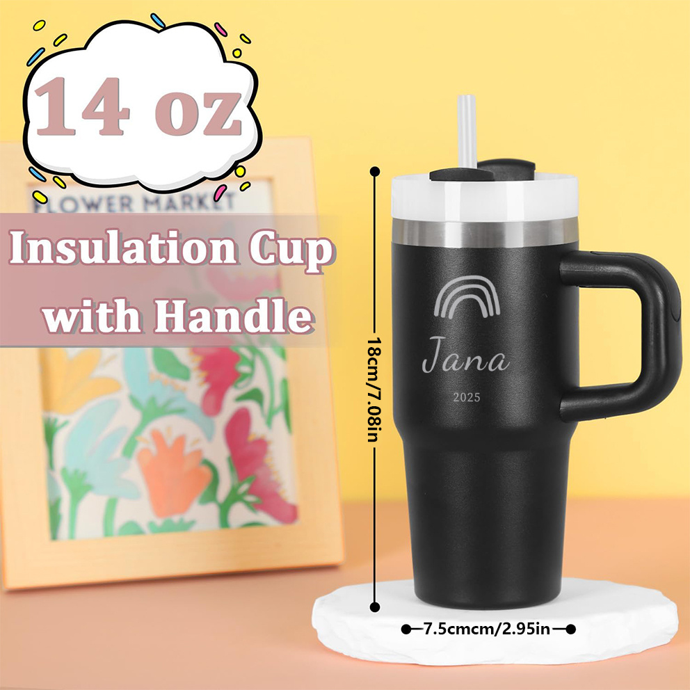 414ml Custom Thermal Water Bot - Stainless Steel Straw recension och pris