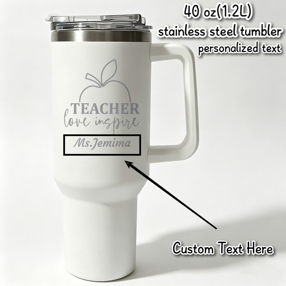 1L Teacher personalized text b - Stainless Steel Straw recension och pris