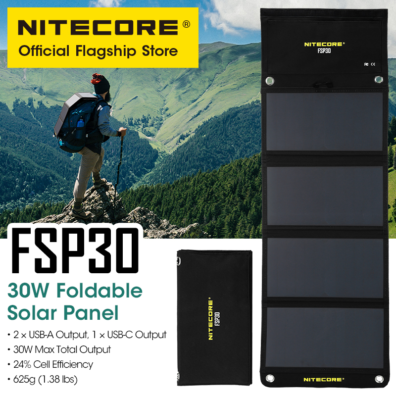 NITECORE FSP30 30W Portable So - Solar Charger Panel Foldable recension och pris